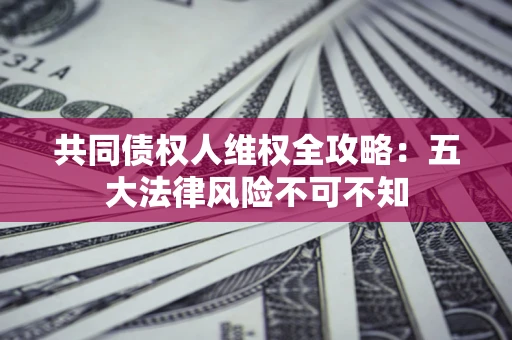 北京共同债权人维权全攻略：五大法律风险不可不知