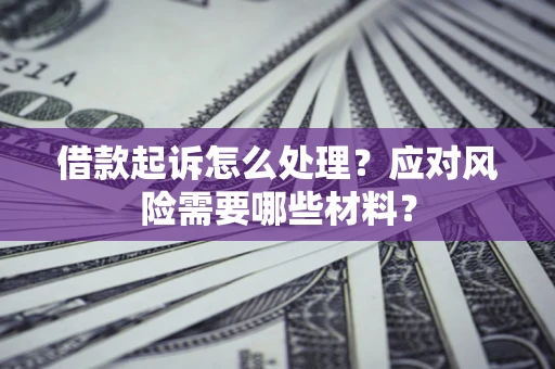 北京借款起诉怎么处理？应对风险需要哪些材料？
