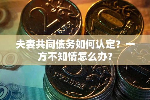 北京夫妻共同债务如何认定？一方不知情怎么办？