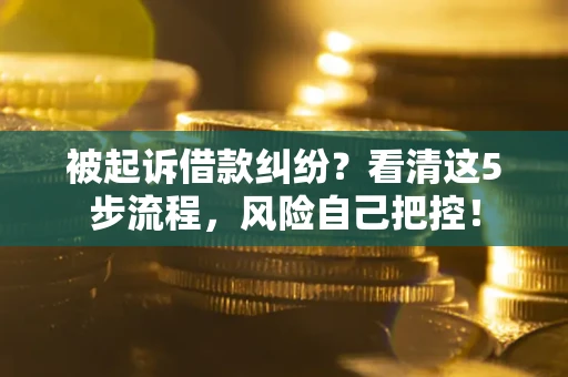 北京被起诉借款纠纷？看清这5步流程，风险自己把控！